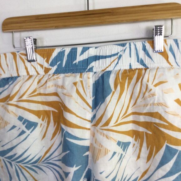 Cynthia Rowley Women's Linen Pant Wide Leg Tropical Printed Multicolor Size L - Picture 11 of 12